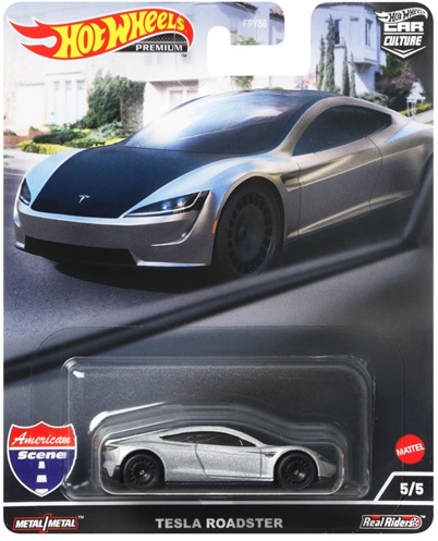 画像: 2022 HW CAR CULTURE "AMERICAN SCENE" 【TESLA ROADSTER】LT.GRAY/RR