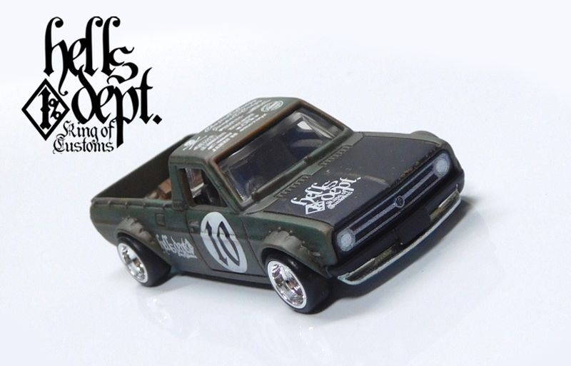 画像: HELLS DEPT 2022 - カツヌマ製作所 【1975 DATSUN SUNNY TRUCK(カスタム完成品）】サビ-OLIVE/RR （送料サービス適用外）