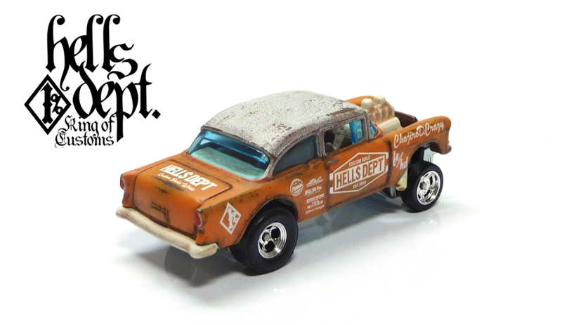 画像: HELLS DEPT 2022 - カツヌマ製作所 【'55 CHEVY BEL AIR GASSER(カスタム完成品）】サビ-ORANGE/RR （送料サービス適用外）