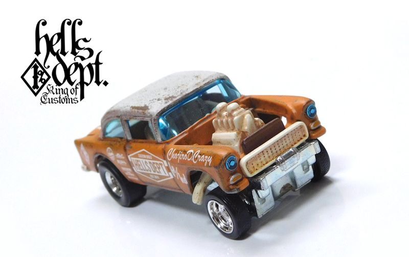 画像: HELLS DEPT 2022 - カツヌマ製作所 【'55 CHEVY BEL AIR GASSER(カスタム完成品）】サビ-ORANGE/RR （送料サービス適用外）