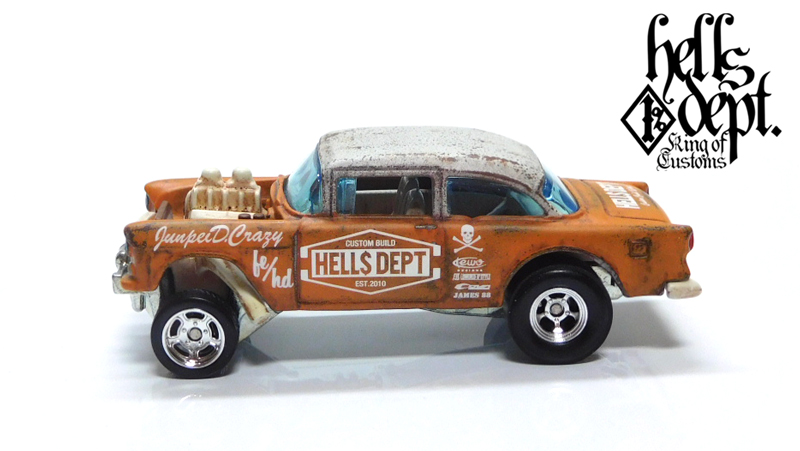 画像: HELLS DEPT 2022 - カツヌマ製作所 【'55 CHEVY BEL AIR GASSER(カスタム完成品）】サビ-ORANGE/RR （送料サービス適用外）