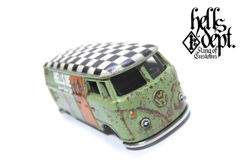 画像: HELLS DEPT 2022 - カツヌマ製作所 【VOLKSWAGEN T1 PANEL BUS(カスタム完成品）】サビ-MOSSGREEN/RR （送料サービス適用外）