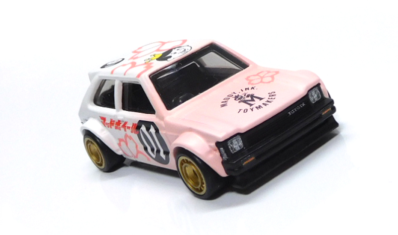 画像: MAD WHEELS (マッドホイール） 【"春限定" '81 TOYOTA STARLET KP61 (カスタム完成品）】FLAT PINK-WHITE/RR （送料サービス適用外） 