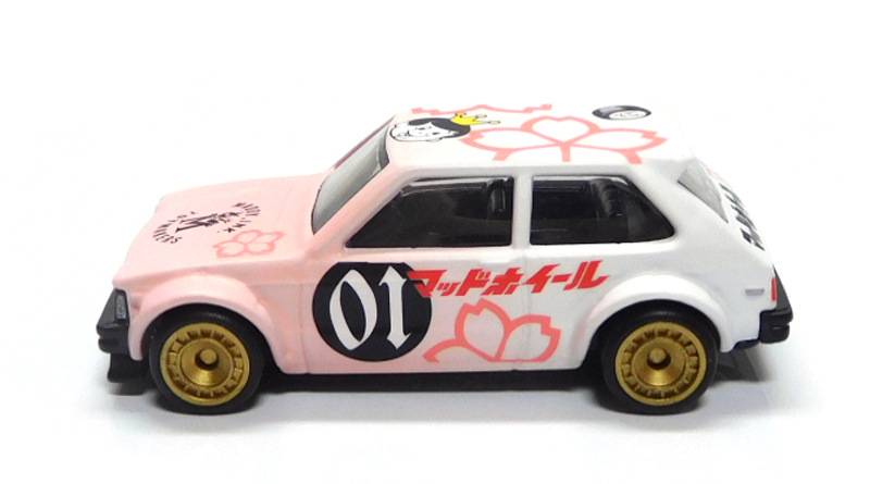 画像: MAD WHEELS (マッドホイール） 【"春限定" '81 TOYOTA STARLET KP61 (カスタム完成品）】FLAT PINK-WHITE/RR （送料サービス適用外） 