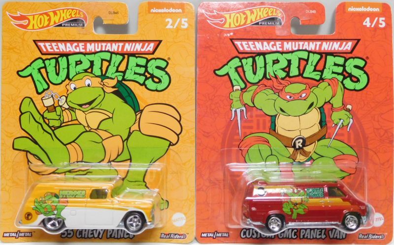 画像: 【US版】2022 POP CULTURE "TEENAGE MUTANT NINJA TURTLES" 【Nアソート 5種セット】 '66 DODGE A100/'55 CHEVY PANEL/CUSTOM GMC PANEL VAN/'70s VAN/DREAM VAN XGW（予約不可）