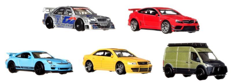 画像: 2022 HW CAR CULTURE 【Kアソート DEUTSCHLAND DESIGN（5種セット）】1994 MERCEDES-BENZ C-CLASS DTM TOURING CAR/'12 MERCEDES-BENZ C63 AMG COUPE BLACK SERIES/PORSCHE 911 GT3 RS/AUDI S4 quattro/MERCEDES-BENZ SPRINTER