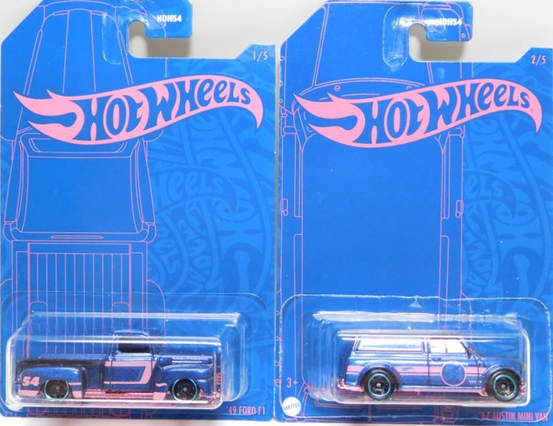 画像: 2022 HW 54TH ANNIVERSARY BLUE AND PINK 【5種セット】'64 CHEVY NOVA WAGON/'49 FORD F1/'67 AUSTIN MINI VAN/PASS 'N GASSER/EVIL TWIN (予約不可）