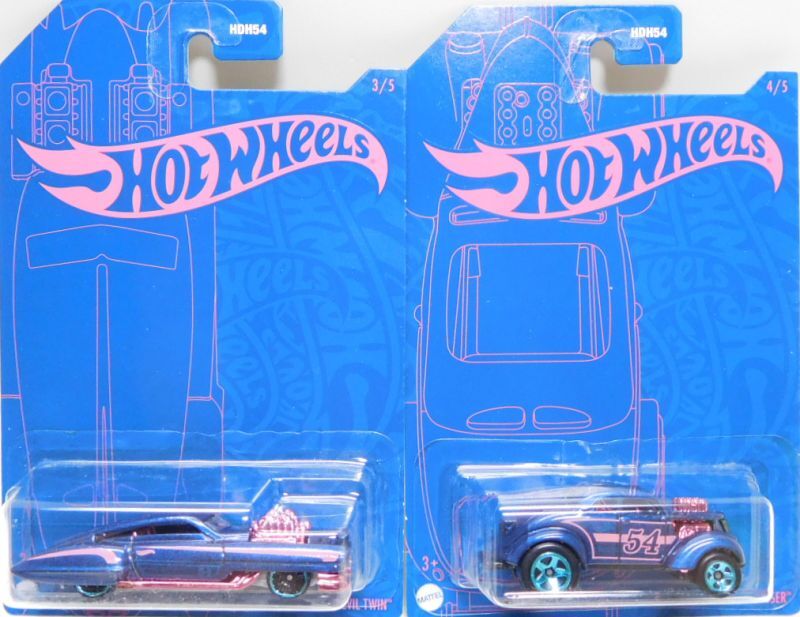 画像: 2022 HW 54TH ANNIVERSARY BLUE AND PINK 【5種セット】'64 CHEVY NOVA WAGON/'49 FORD F1/'67 AUSTIN MINI VAN/PASS 'N GASSER/EVIL TWIN (予約不可）