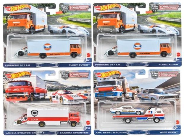 画像: 【送料無料】【仮予約】PRE-ORDER - HW CAR CULTURE - 2022 TEAM TRANSPORT 【Qアソート (4個入り）】ポルシェ 917 LH(x2個)/ランチア ストラトス グループ 5/AMC レベル マシーン(7月初旬入荷予定）