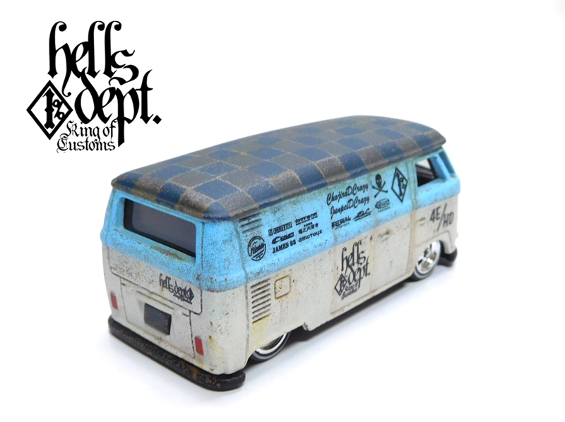 画像: HELLS DEPT 2022 - カツヌマ製作所 【VOLKSWAGEN T1 PANEL BUS (カスタム完成品）】サビ-PALE BLUE/RR （送料サービス適用外）