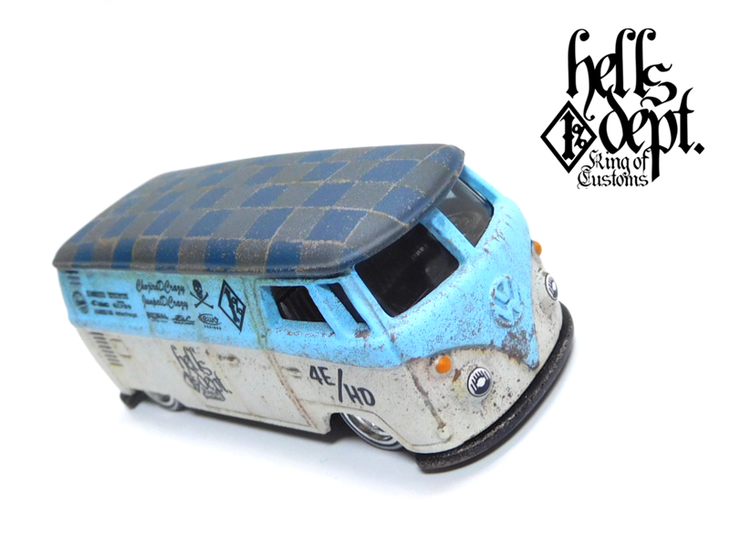 画像: HELLS DEPT 2022 - カツヌマ製作所 【VOLKSWAGEN T1 PANEL BUS (カスタム完成品）】サビ-PALE BLUE/RR （送料サービス適用外）