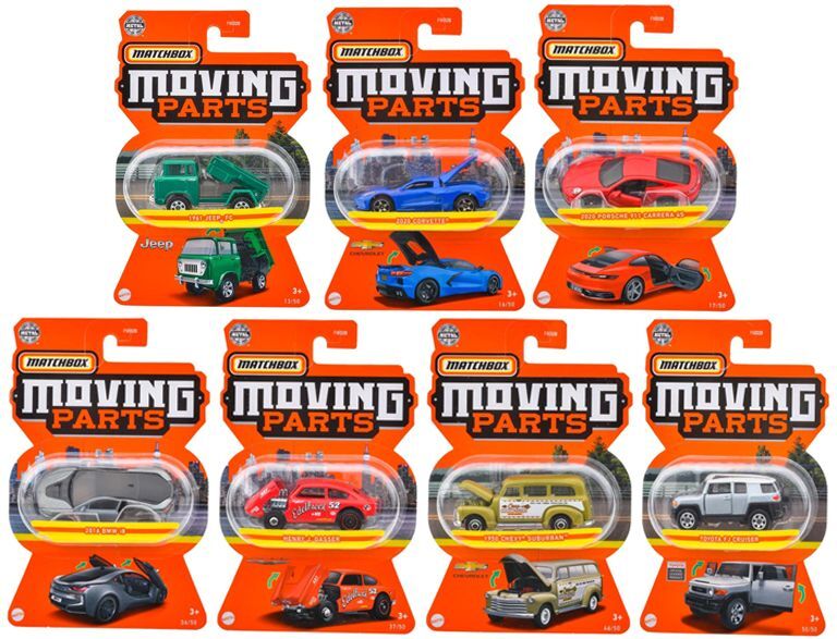 画像: 【仮予約】PRE-ORDER - 【2022 MATCHBOX MOVING PARTS　"D"アソート 8個入り】トヨタ FJ クルーザー/2016 BMW i8/サンスター ヘンリー J ギャッサー/1950 シボレー サバーバン/2020 ポルシェ 911 カレラ 4S/2020 シボレー コルベット C8(x2)/1961 ジープ FC-150(7月下旬入荷予定）