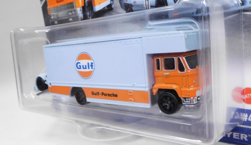 画像: HW CAR CULTURE - 2022 TEAM TRANSPORT 【"GULF" PORSCHE 917 LH/FLEET FLYER】LT.BLUE-ORANGE/RR