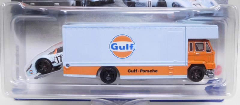 画像: HW CAR CULTURE - 2022 TEAM TRANSPORT 【"GULF" PORSCHE 917 LH/FLEET FLYER】LT.BLUE-ORANGE/RR