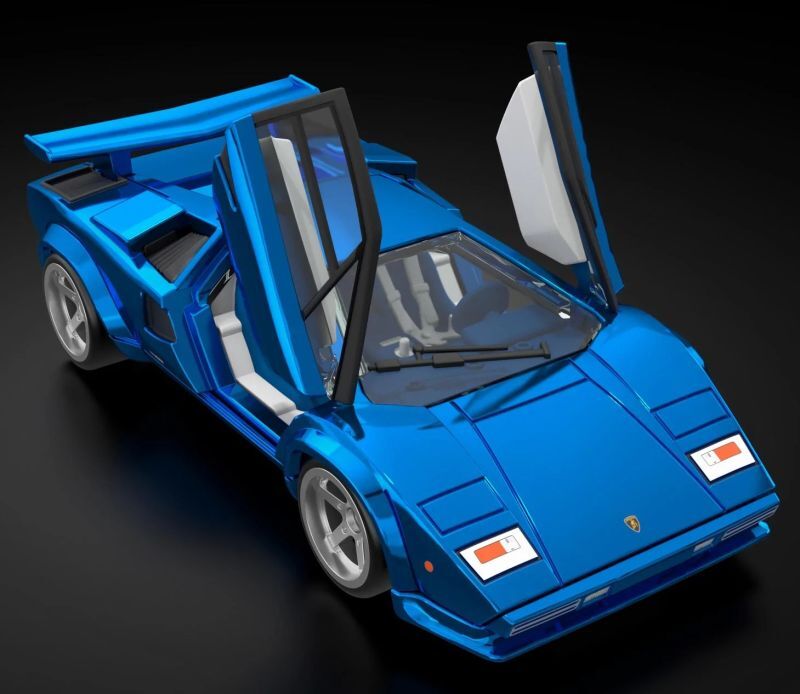 HW 2022 RLC ´82 LAMBORGHINI COUNTACH LP-500 S SPEC.ICE BLUE/RR