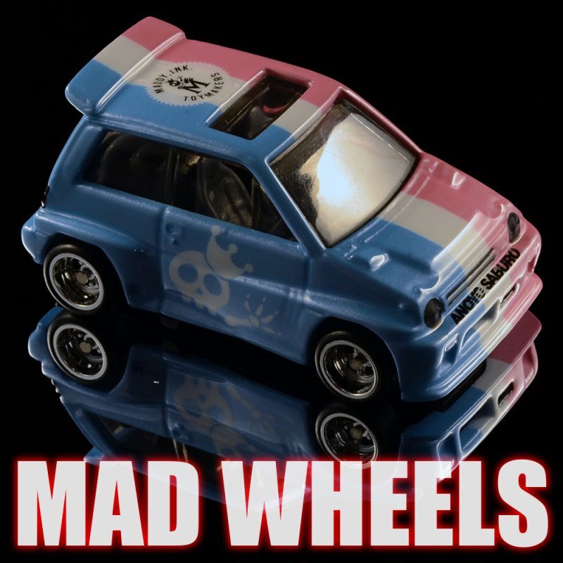 画像: MAD WHEELS (マッドホイール） 【"Courrèges CITY" 85 HONDA CITY TURBO II (カスタム完成品）】 PINK-WHITE-LT.BLUE/RR （送料サービス適用外） 