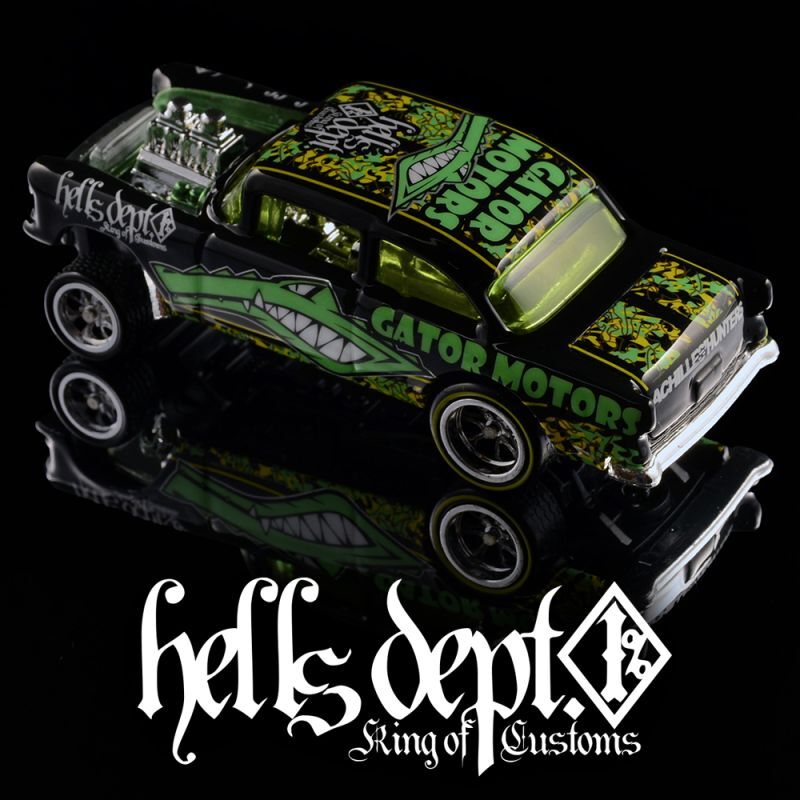 画像: HELLS DEPT 2022 - DOUBLE LOSER[S] 【"GATOR GASSER" '55 CHEVY BEL AIR GASSER (カスタム完成品）】BLACK/RR （送料サービス適用外）