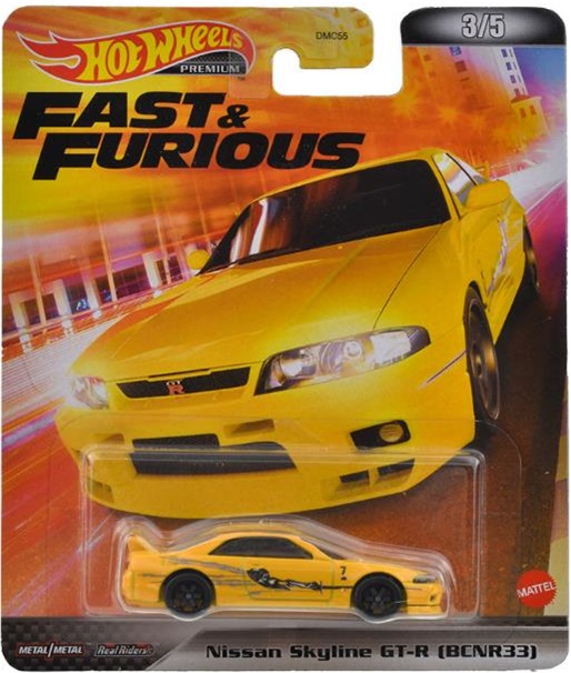 画像: 2022 RETRO ENTERTAINMENT 【"FAST & FURIOUS" NISSAN SKYLINE GT-R (BCNR33)】YELLOW/RR