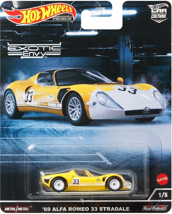 画像: 2022 HW CAR CULTURE "EXOTIV ENVY" 【'69 ALFA ROMEO 33 STRADALE】YELLOW/RR