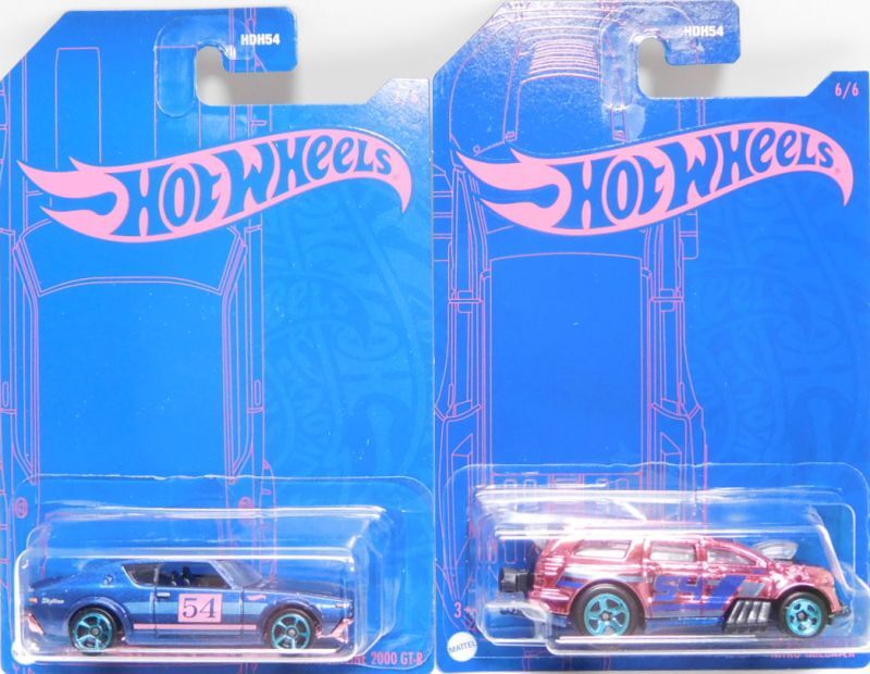 画像: 2022 HW 54TH ANNIVERSARY BLUE AND PINK 【6種セット（CHASE含む）】NISSAN SKYLINE 2000 GT-R/NITRO TAILGATER/MANGA TUNER/CUSTOM '53 CHEVY/'70 VOLKSWAGEN BAJA BUG（おひとり様1セットのみ）（予約不可）