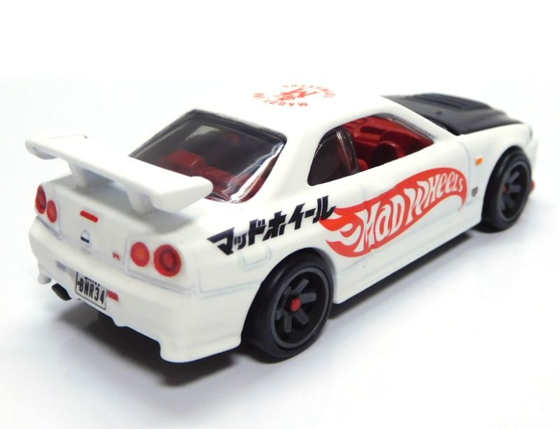 画像: MAD WHEELS (マッドホイール） 【NISSAN SKYLINE GT-R (BNR34)(カスタム完成品）】FLAT WHITE-BLACK/RR （送料サービス適用外） 