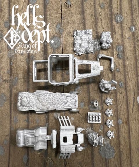 画像1: HELLS DEPT 2022  【スーパーボーンシェイカー・カスタムキット (カスタム用キット)】  WHITE METAL MADE（送料サービス適用外）