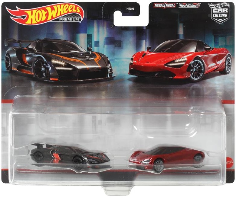 画像1: 2022 HW CAR CULTURE "PREMIUM 2PACK" 【マクラーレンセナ / マクラーレン 720S】BLACK-RED/RR