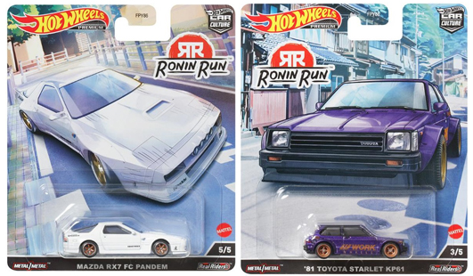 画像: 2022 HW CAR CULTURE  【Qアソート "ローニン・ラン" 5種セット】MAZDA RX7 FC PANDEM/'81 TOYOTA STARLET KP61/'98 SUBARU IMPREZA 22B-STi VERSION/NISSAN 300ZX TWIN TURBO/'95 MAZDA RX7