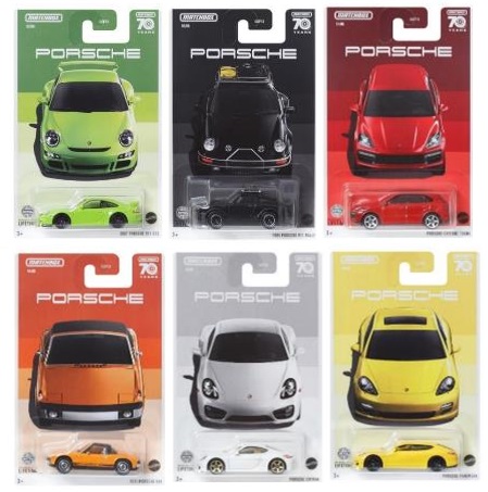 画像: 【マッチボックス テーマ アソート "PORSCHE" 10個入り (国内流通版)】 2007 ポルシェ 911 GT3/ポルシェ カイエン ターボ/ポルシェ パナメーラ/1985 ポルシェ 911 ラリー/ポルシェ ケイマン/1971 ポルシェ 914