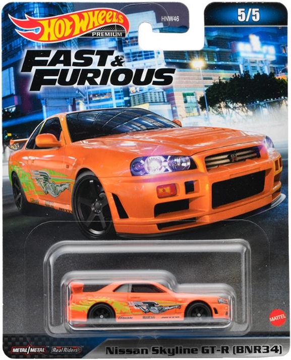 画像: 2023 HW FAST & FURIOUS (ワイルド・スピード) 【NISSAN SKYLINE GT-R (BNR34)】 ORANGE/RR