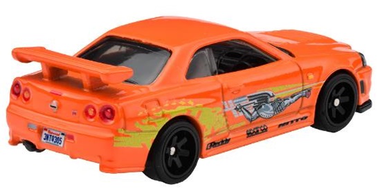 画像: 2023 HW FAST & FURIOUS (ワイルド・スピード) 【NISSAN SKYLINE GT-R (BNR34)】 ORANGE/RR（お一人様1点まで）