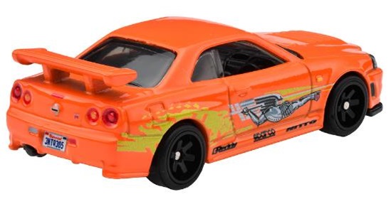 画像: 2023 HW FAST & FURIOUS (ワイルド・スピード) 【NISSAN SKYLINE GT-R (BNR34)】 ORANGE/RR