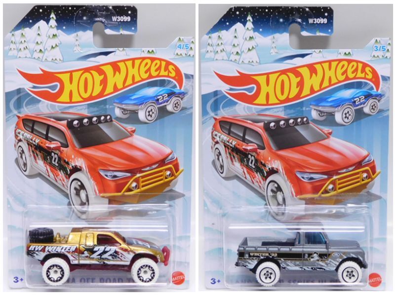 画像: 【US版】2022 HOLIDAY HOT RODS + 2023 HAPPY NEW YEAR 【5種セット】 CARBONATOR(ほぼパック割れ）/TOYOTA OFF-ROAD TRUCK/LAND ROVER SERIES III PICKUP/CHRYSLER PACIFICA/GEOTERRA