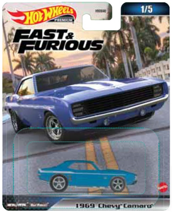 画像: 2023 HW FAST & FURIOUS (ワイルド・スピード) 【1969 CHEVY CAMARO】 BLUE/RR