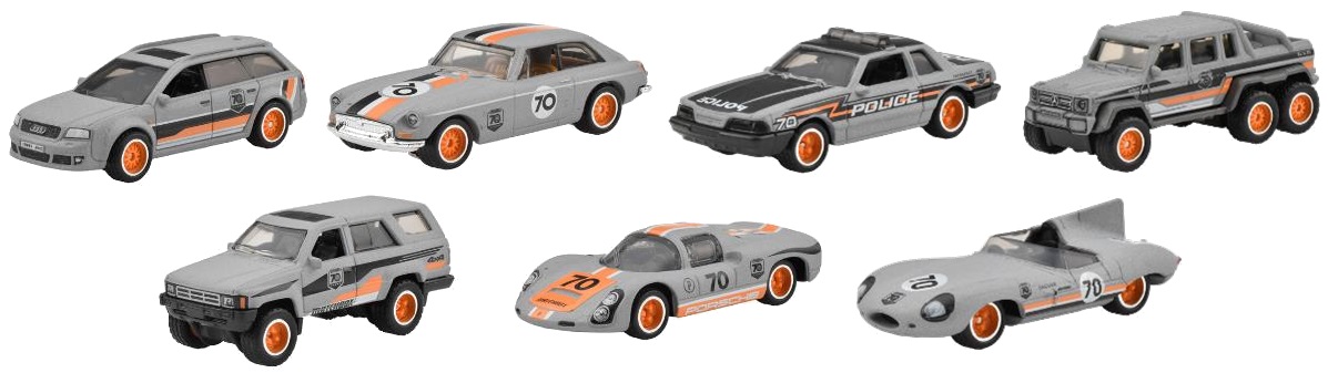 画像: 2023 MATCHBOX COLLECTORS【コレクターズ アソート - 70周年スペシャルエディション 8個入り】2002 アウディ RS 6 アバント(x2)/1971 MGB GT クーぺ/1993 フォード マスタング LX SSP/メルセデス・ベンツ G63 AMG 6X6/トヨタ 4 ランナー/ポルシェ 910/1954 ジャガー Dタイプ