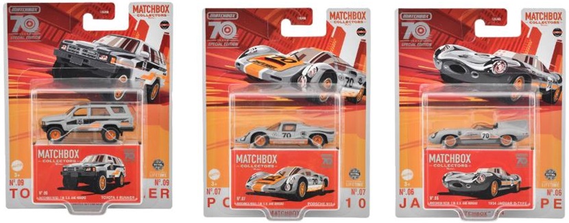 画像: 2023 MATCHBOX COLLECTORS【コレクターズ アソート - 70周年スペシャルエディション 8個入り】2002 アウディ RS 6 アバント(x2)/1971 MGB GT クーぺ/1993 フォード マスタング LX SSP/メルセデス・ベンツ G63 AMG 6X6/トヨタ 4 ランナー/ポルシェ 910/1954 ジャガー Dタイプ