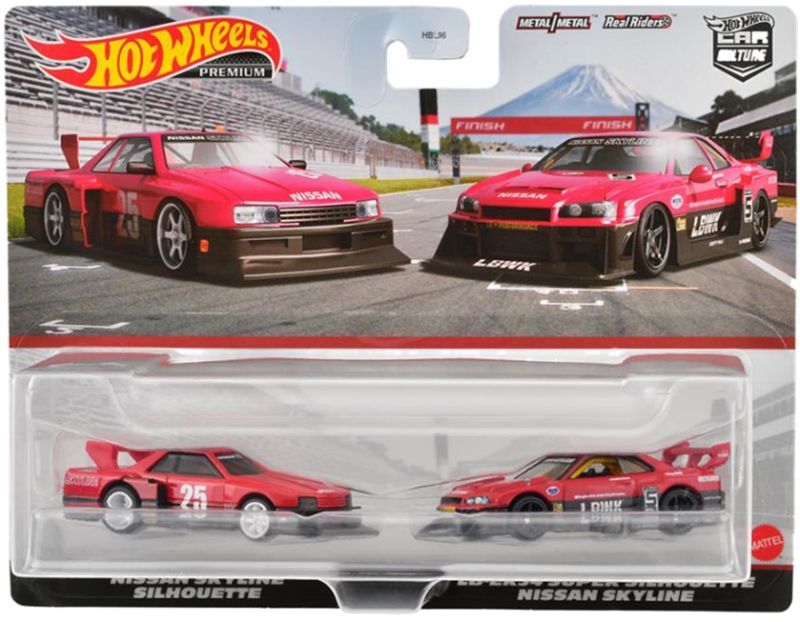 画像: 2023 HW CAR CULTURE "PREMIUM 2PACK" 【日産スカイライン シルエット / LB-ER34 スーパーシルエット 日産スカイライン】RED-RED/RR