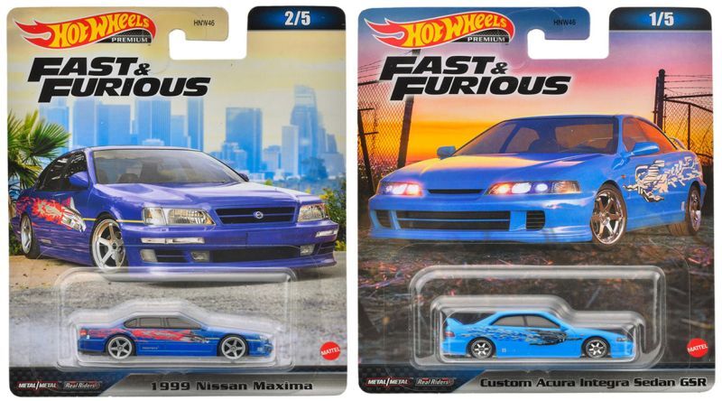 画像: 2023 HW FAST & FURIOUS (ワイルド・スピード) 【Cアソート5種セット】1999 Nissan Maxima/Custom Acura Integra Sedan GSR/Custom Mustang/Alfa Romeo Giulia Sprint GTA/BMW M3 (E46)