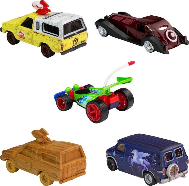 画像: 【US版】 2023 HW "DISNEY 100TH" 【5 CAR SET BOX】GUINEVERE VAN/PIZZA PLANET TRUCK(WOOD)/PIZA PLANET TRUCK/TOY STORY RC CAR/CRUELLA DE VIL/RR