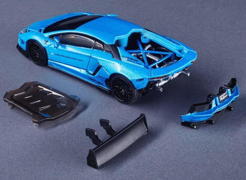 画像: 【仮予約】PRE-ORDER - 2023 RLC EXCLUSIVE "ELITE 64" 【LBWK LAMBORGHINI AVENTADOR LP 700-4 (後部パーツ脱着可能タイプ)】PEARL BLUE/RR (8月頃入荷予定）