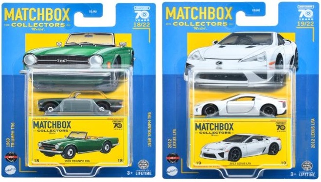 画像: 2023 MATCHBOX COLLECTORS【"U"アソート 8個入り】'1966 トライアンフ TR6/2012 レクサス LFA/フォルクスワーゲン T2 バス/1988 シェビー モンテカルロ LS/16 シェビー カマロ