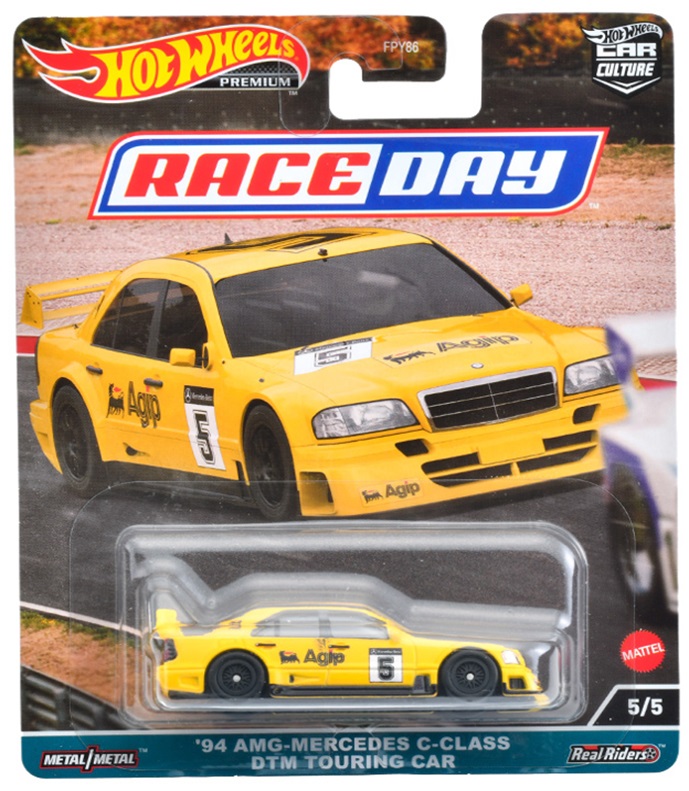 画像: 2023 HW CAR CULTURE "レース・デー" 【'94 AMG-MERCEDES C-CLASS DTM TOURING CAR】YELLOW/RR（お一人様1点まで）
