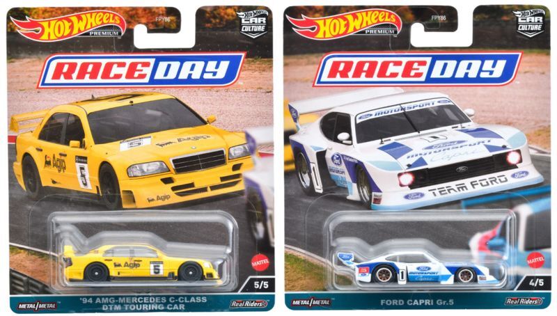 画像: 2023 HW CAR CULTURE【"レース・デー" 5種セット】'94 AMG-MERCEDES C-CLASS DTM TOURING CAR/FORD CAPRI Gr.5/AUDI R8 LMS/PORSCHE 935/ASTON MARTIN VANTAGE GTE