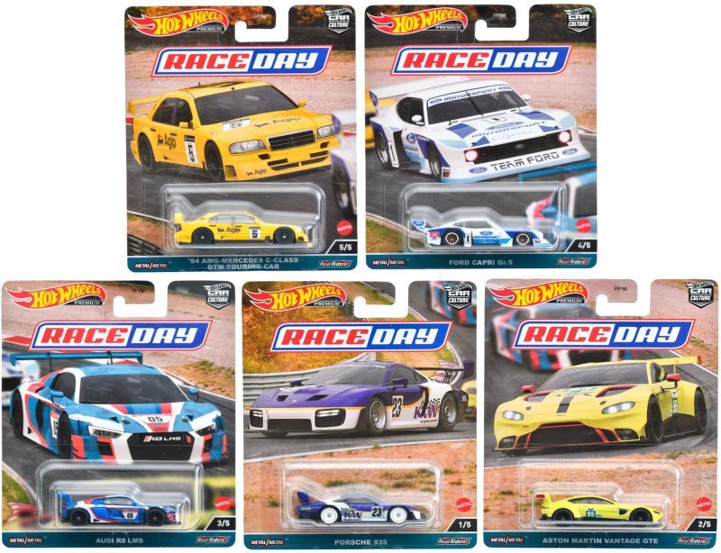 画像1: 2023 HW CAR CULTURE【"レース・デー" 5種セット】'94 AMG-MERCEDES C-CLASS DTM TOURING CAR/FORD CAPRI Gr.5/AUDI R8 LMS/PORSCHE 935/ASTON MARTIN VANTAGE GTE