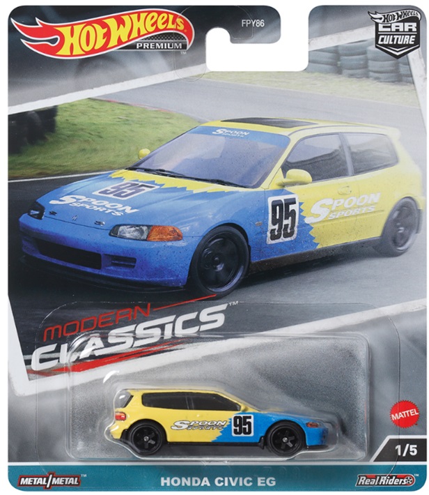 画像: 【仮予約】PRE-ORDER - 2023 HW CAR CULTURE "モダン・クラシックス" 【ホンダ シビック EG】BLUE-YELLOW/RR (11月下旬入荷予定)