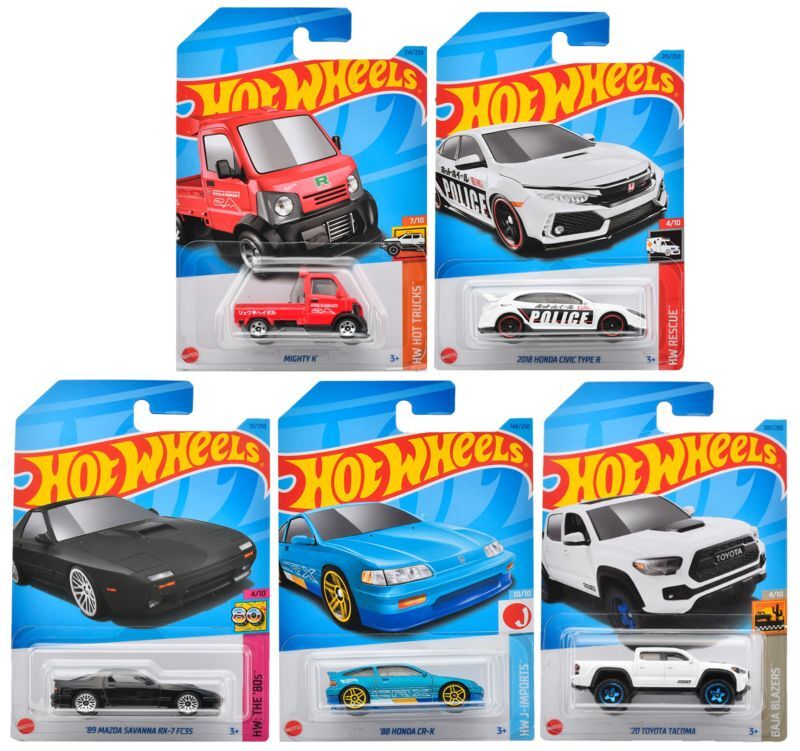 画像: 【仮予約】PRE-ORDER - 【 HOT WHEELS ベーシック 日本車5種セット(国内流通版/裏面日本語)】(12月初旬入荷予定）