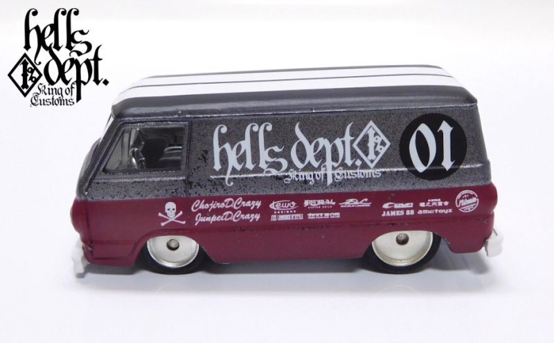 画像: HELLS DEPT 2022 - カツヌマ製作所 【'66 DODGE A100(カスタム完成品）】GRAY-DK.RED/RR （送料サービス適用外）