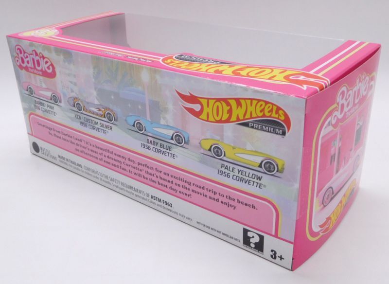 画像: 2023 RLC EXCLUSIVE "BARBIE THE MOVIE" 【HOT WHEELS CORVETTE 4-PACK】 PINK-GRAY-LT.BLUE-YELLOW/RR