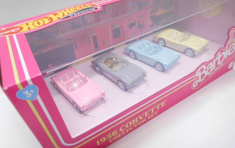 画像: 2023 RLC EXCLUSIVE "BARBIE THE MOVIE" 【HOT WHEELS CORVETTE 4-PACK】 PINK-GRAY-LT.BLUE-YELLOW/RR