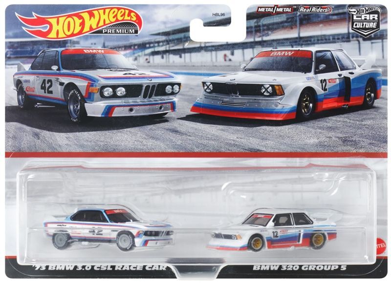 画像: 【仮予約】PRE-ORDER - 2023 HW CAR CULTURE "PREMIUM 2PACK" 【'73 BMW 3.0 CSL レースカー / BMW 320 グループ 5】WHITE/RR(12月中旬入荷予定)(ショートした場合は先着順となります）